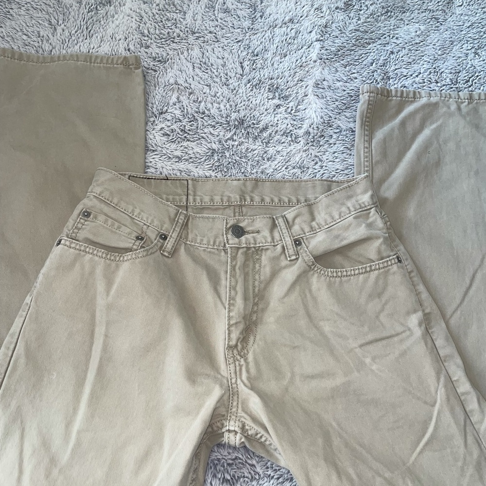 Tan Straight Leg Pants
